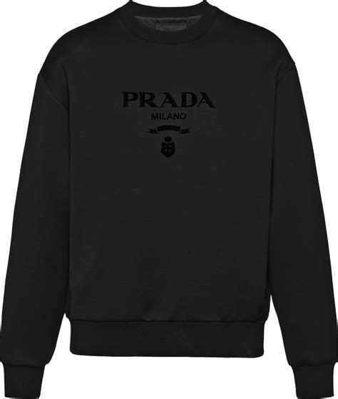 prada black striped sweater|prada milano sweatshirt.